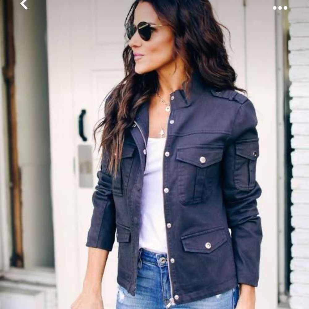 Tory Burch Navy utility jacket